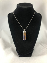 Amethyst Sage Agate Sterling Silver Pendant Necklace