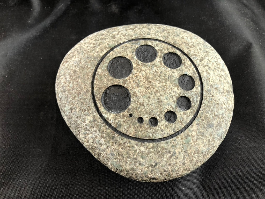 Diminishing Circles - Sand Carved Stone