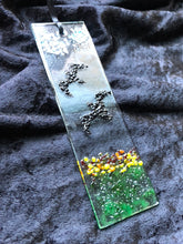 Fused Glass Sun Catcher - "Birds Reaching for the Clouds"