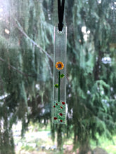 Fused Glass Sun Catcher - "Small Lone Flower"