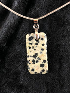 Dalmatian Jasper Stone Pendant Necklace