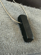 "Love" Basalt Sand Carved Focal Bead