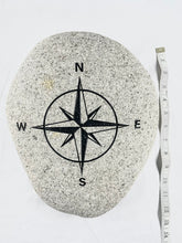 Compass Rose - Sand Carved Stone - Large 12" x 10" x 3-1/2"
