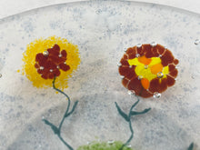 Medium Fused Glass Bowl - "Spring Flowers"