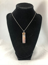 Turkish Agate Stone and Distressed Sterling Silver Pendant Necklace