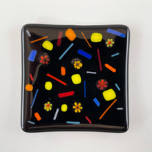 Small Fused Glass Plate/Dish - "Confetti Party"