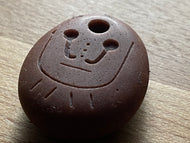 "Tribal Warrior" - Sand Carved Stone Focal Bead