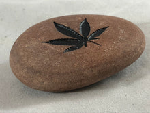 Pot Leaf - Sand Carved Stone