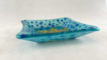 Medium Fused Glass Tray - "Blue Sea Starfish"