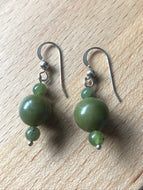 Nephrite Jade Stone Earrings