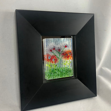 Framed Fused Glass Flowers - 