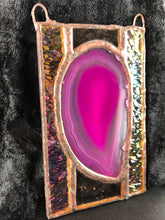 Stained Glass Pink Agate Sun Catcher