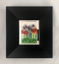Framed Fused Glass Flowers - "Flower Garden"