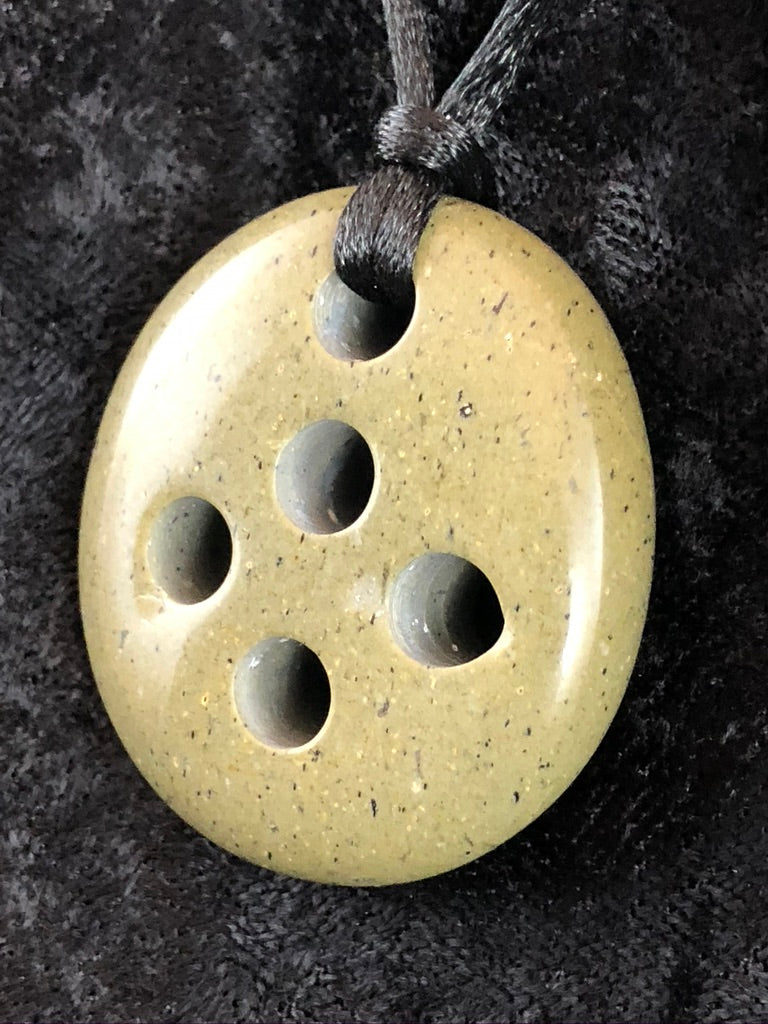 Drilled Beach Stone - Freeform Focal Bead