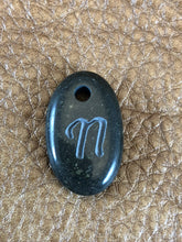 Monogram Initial Sand Carved Focal Bead