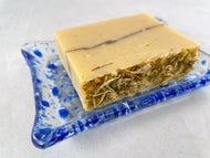 Fused Glass Soap Dish - "Ocean Bubbles"