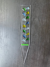 Fused Glass Plant Stake Totem - Jeweled Pedals