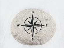 Compass Rose - Sand Carved Stone - Large 10-1/4" x 8-1/2" x 2-1/2"