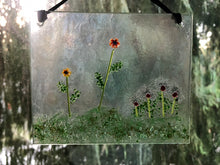 Fused Glass Sun Catcher - "Field of Flowers"