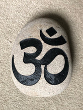 Om (Sanskrit) - Sand Carved Stone