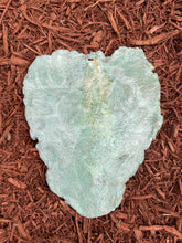 Jade Green Rhubarb Leaf - Cast Portland Cement - Medium 11-1/4" x 9-1/4"