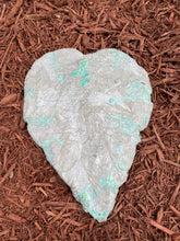 Jade Green Rhubarb Leaf - Cast Portland Cement - Medium 13" x 9-1/2"
