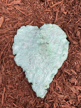 Jade Green Rhubarb Leaf - Cast Portland Cement - Medium 11-1/2" x 9-1/4"