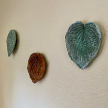 Three Hosta Leaf Hanging Wall Set - Cast Portland Cement