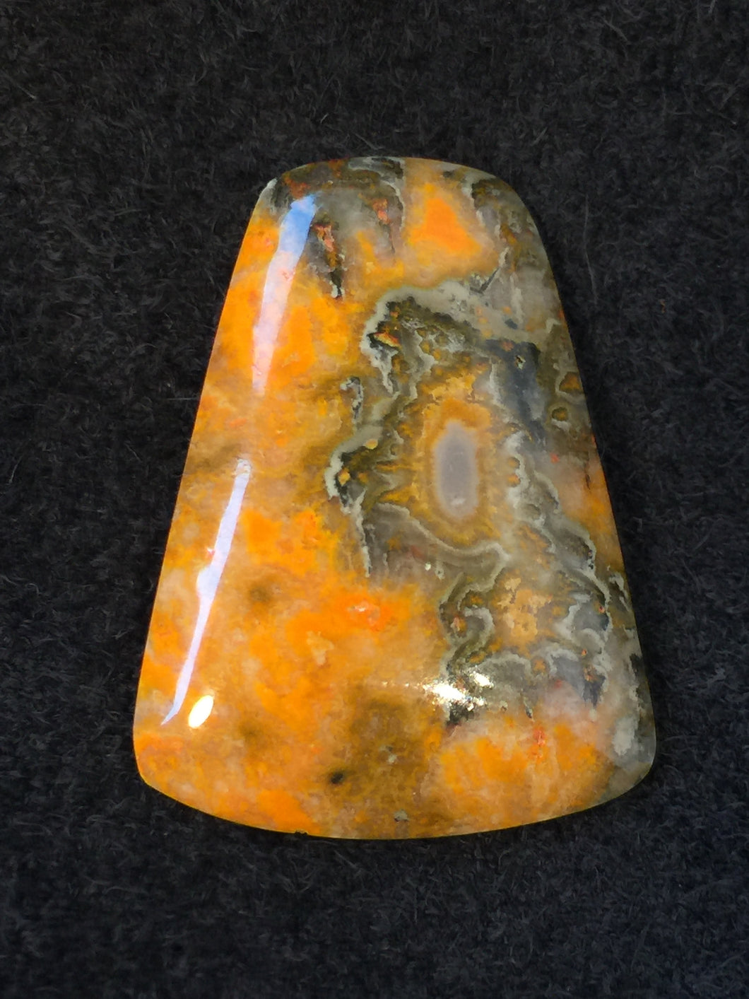 Bumble Bee Jasper Cabochon - front view