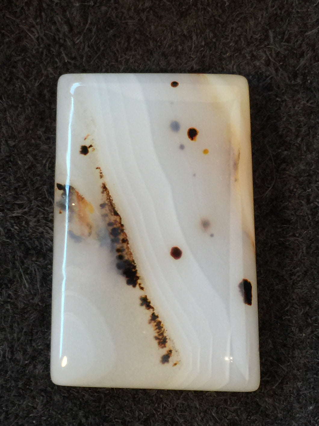Mad River Agate - Rectangular Stone Cabochon - front view