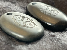 "Good Vibrations" Basalt Sand Carved Stone Focal Bead