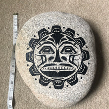 Pacific Northwest Tribal Sun - Sand Carved Stone - Large 12" x 10” x 3”
