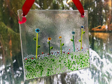 Fused Glass Sun Catcher - "Flowers on the Prairie"